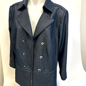 NWOT - Tahari Dark Blue Jean Jacket